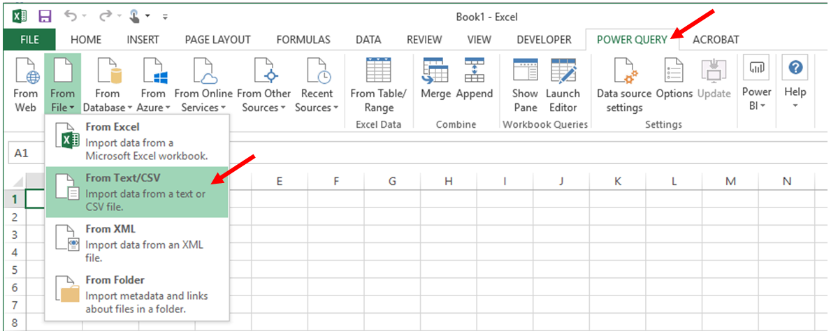 Import from CSV - click to enlarge image