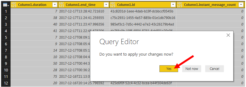 Close query editor and apply changes - click to enlarge image