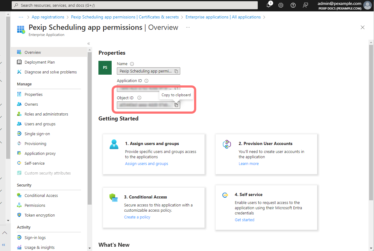 Copy Object ID - select the image to enlarge it