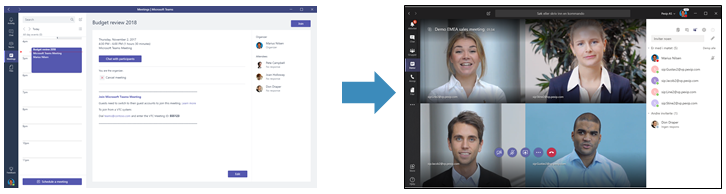 Join workflow from a Teams client